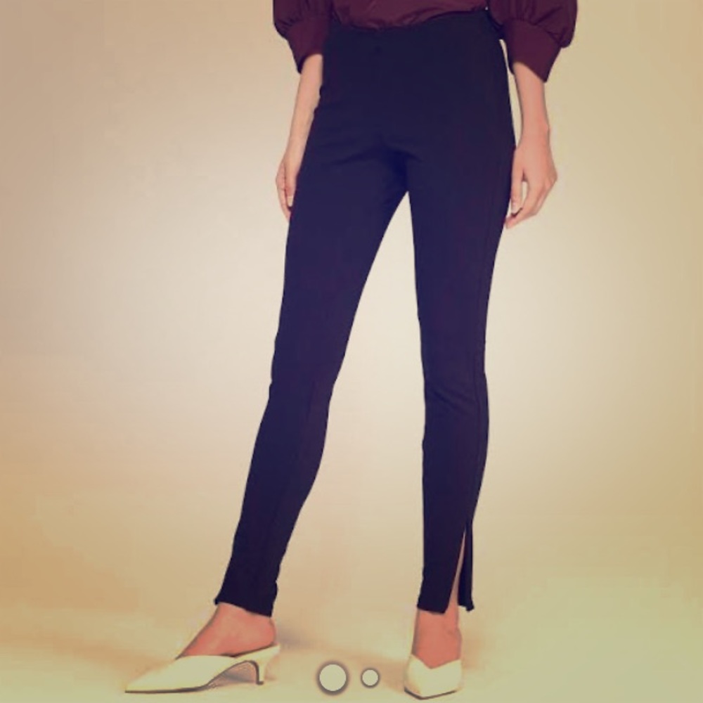 High rise back pants